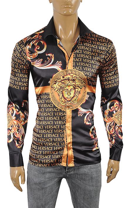 versace dress shirt mens|Versace men's t shirts.